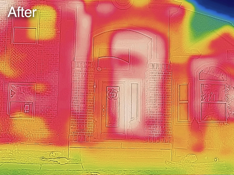 Energy savings with triple pane widows.