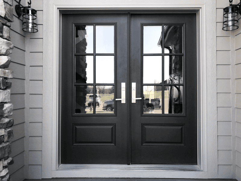 Custom French door styles with hardware and finish options for Utah homeowners