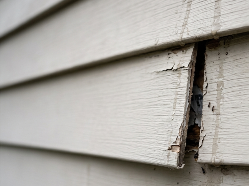 Gaps or Separating Seams on old siding that needs to be replaced.