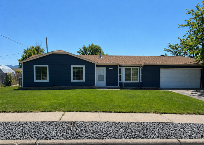 Siding replacement in Layton, Utah with Alside Ascend 7-inch plank in Cast Iron