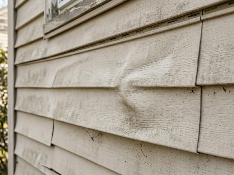 Warped vinyl siding caused by Utah freeze-thaw cycles