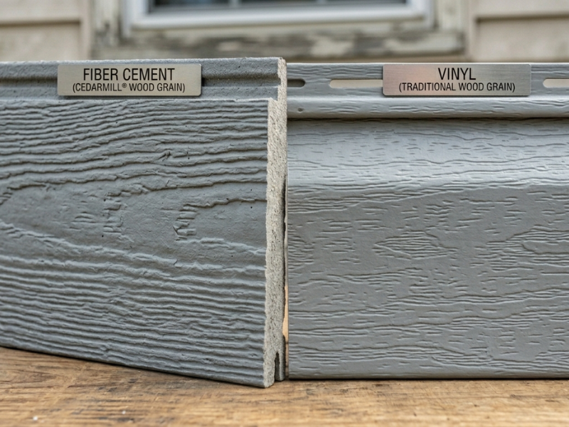 Fiber cement siding versus vinyl siding panel comparison