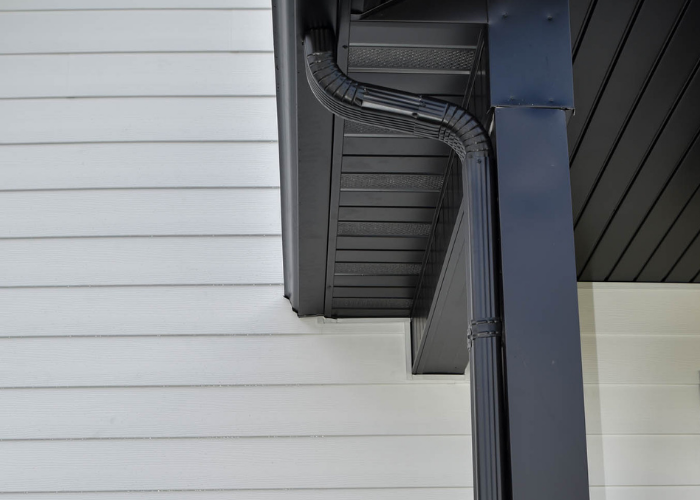 Gutter, soffit, and fascia detail on home in Brigham City, Utah
