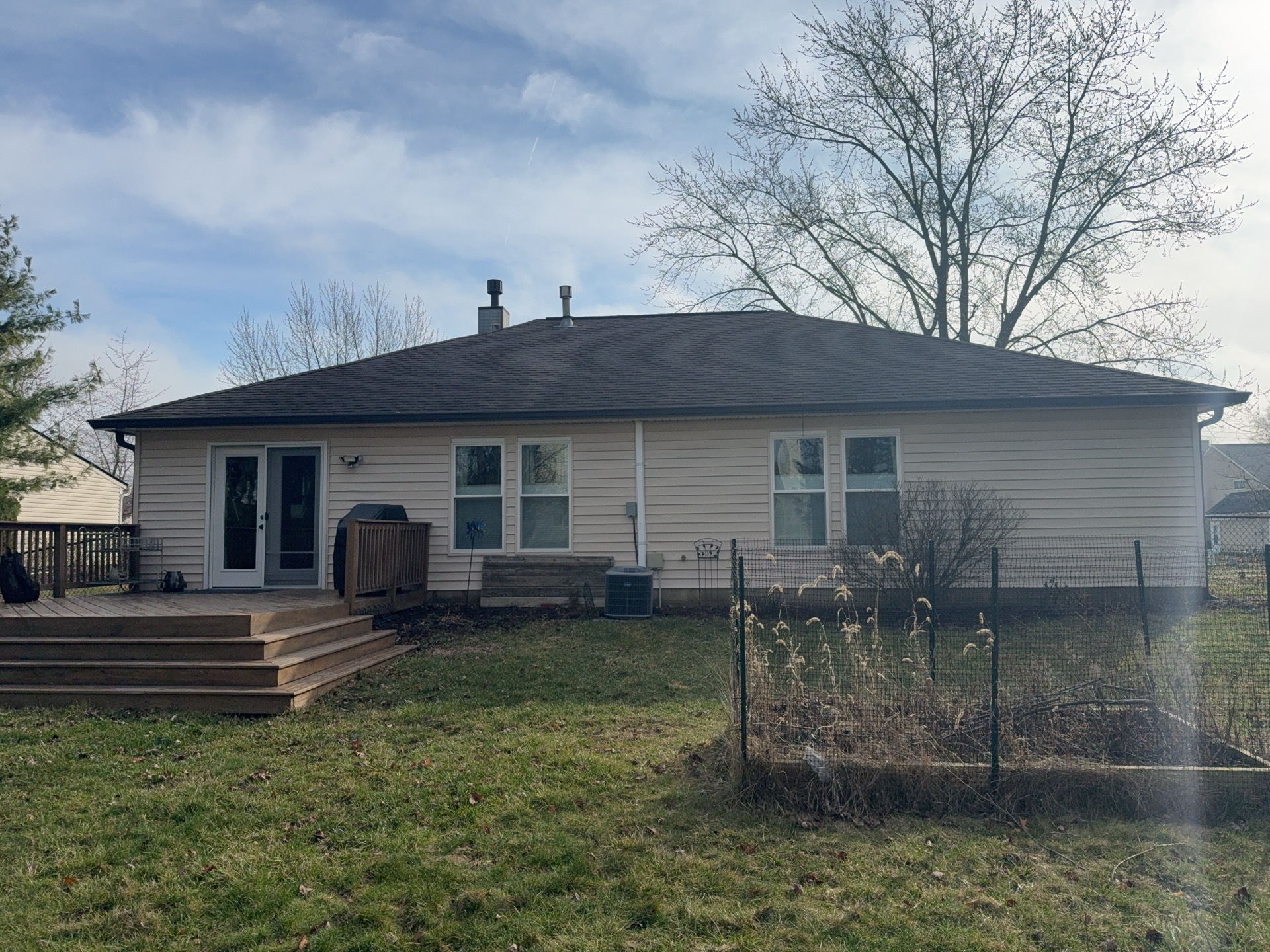 Back of Fishers, Indiana home before siding replacement