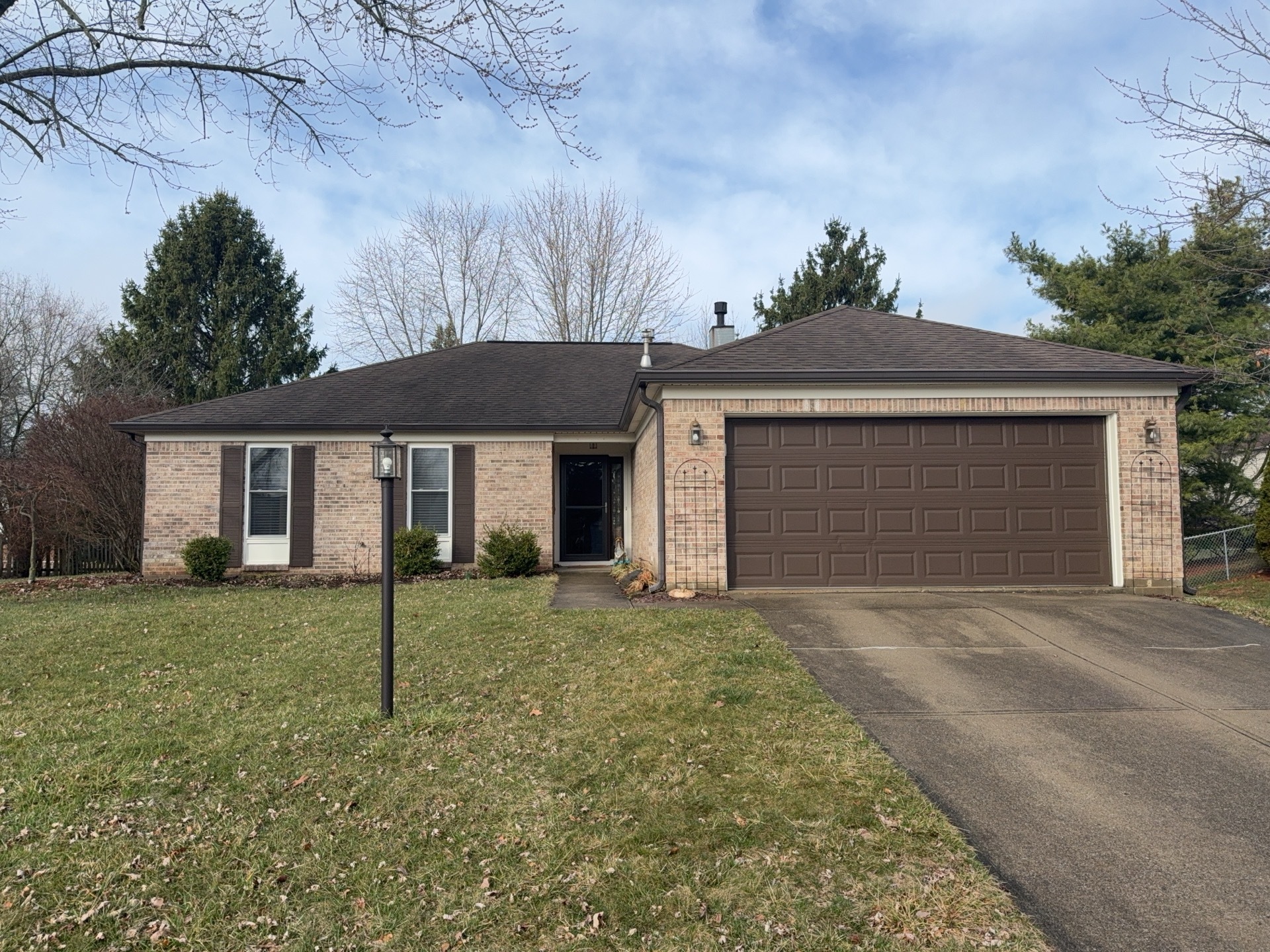 Front of Fishers, Indiana home before siding replacement