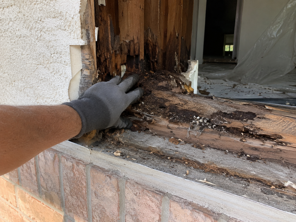 Common window frame conditions found in 1980s Provo Utah homes during replacement
