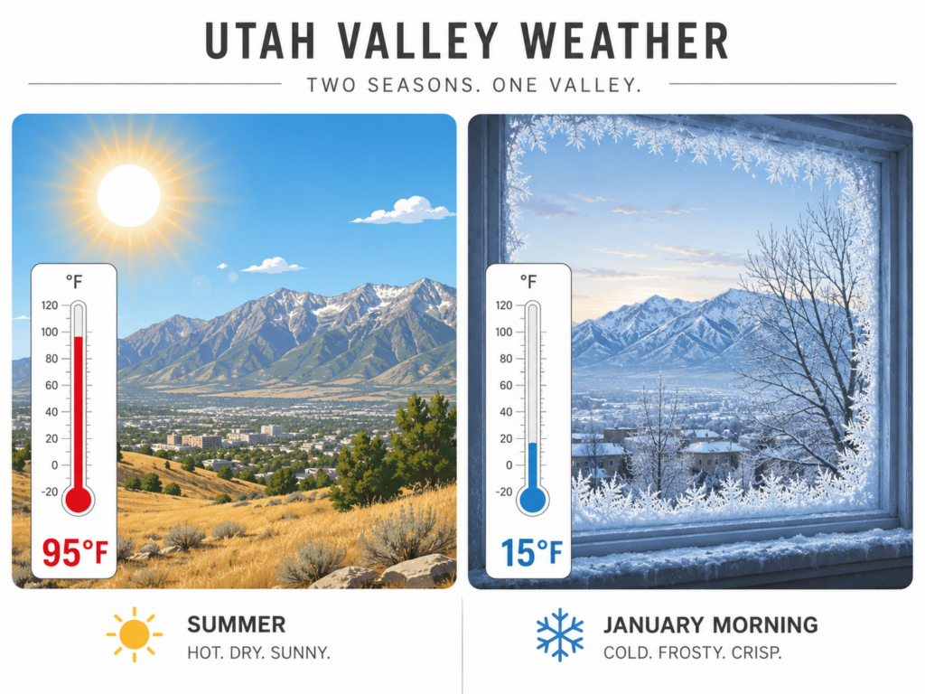 Window replacement climate factors for Provo Utah including UV elevation and freeze-thaw cycles